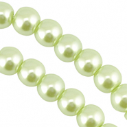 Glass pearls 4mm Pastel Green