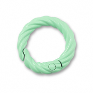 Colourful jewellery findings key chain ring Mint Green