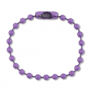 Colourful jewellery findings ball chain with clasp Purple