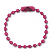 Colourful jewellery findings ball chain with clasp Magenta Purple