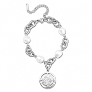 Stainless steel bracelets rose Silver
