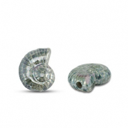 DQ greek ceramic beads shell Sea Green