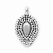 DQ European metal charms drop Antique Silver (Nickelfree)