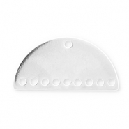 Eco-brass&reg; DQ European metal charms connector Antique Silver (Nickelfree)