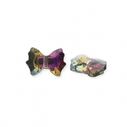 Fashion faceted beads bow Anthracite-AB Coating