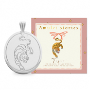 BY31&reg; Stainless steel charms tiger Silver