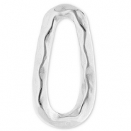 Stainless steel findings connector oval Silver