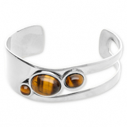 Stainless steel bracelets bangle Silver-Golden Brown