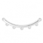 Stainless steel findings connector arch with 5 loops Silver