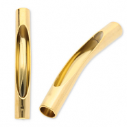 Stainless steel beads tube Gold