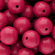 20 mm DQ acrylic beads shiny Fuchsia 17-2031 TCX