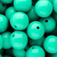 16 mm DQ acrylic beads shiny Cabbage Green 13-5714 TCX