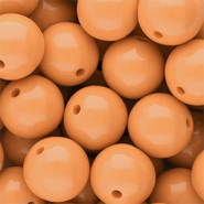 16 mm DQ acrylic beads shiny Chamois Orange 15-1145 TCX
