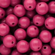 14 mm DQ acrylic beads shiny Rose Violet 17-2624 TCX