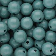 12 mm DQ acrylic beads shiny Cameo Blue 15-4414 TCX