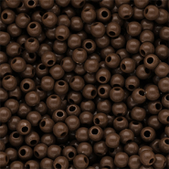 6 mm DQ acrylic beads shiny Cappuccino Brown 19-1220 TCX