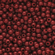 4 mm DQ acrylic beads shiny Salsa Red 18-1657 TCX