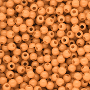 4 mm DQ acrylic beads shiny Chamois Orange 15-1145 TCX