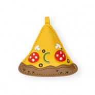 Statement charms pizza slice Dark Yellow-Brown-Red-White