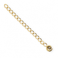 BY31&reg; Stainless Steel findings extension chain set spiral Gold