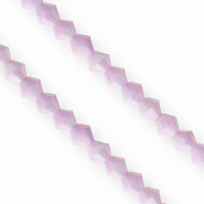 Top faceted beads bicone 6mm Lilac-AB Coating