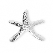 Stainless steel rings starfish Silver