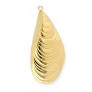 Stainless steel charms mussel Gold