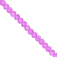 Top faceted beads 6x5mm disc Purple