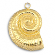 Stainless steel charms shell Gold