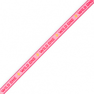 BY31&reg; Ribbon tekst "Wild one" Pink-Red-Yellow