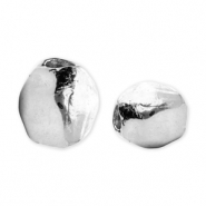 DQ European metal beads hexagon Antique Silver (Nickelfree)