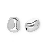 Acrylic beads nugget Silver