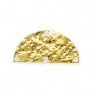 BY31&reg; Stainless steel findings connector semicircle with 4 loops Gold
