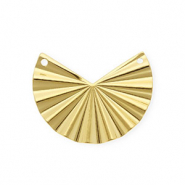 BY31&reg; Stainless steel findings connector fan with 2 loops Gold