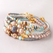 Inspirational Sets Colourful bracelets with faceted beads 