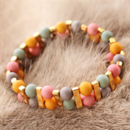 Inspirational Sets Cheerful bracelets with acrylic beads