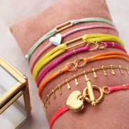 Inspirational Sets Design bracelets with satin wire and stainless steel connectors