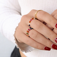 Inspirational Sets Inspiration to create elegant rings with imitation natural stone faceted beads