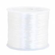 Elastic cord 0.7mm Transparent White