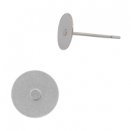 Stainless steel earrings for 12mm cabochon Silver