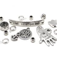 DQ European metal beads and charms DQ European metal beads silver