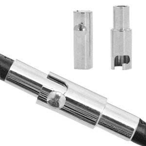 Stainless Steel findings magnetic clasp &Oslash;2mm Antique Silver