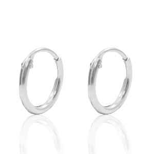 925 Silver findings earrings creole 10mm Silver