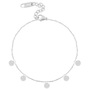 Stainless steel anklets coins Silver