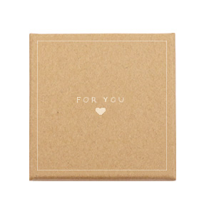 Jewellery (gift) box 'for you &hearts;' Brown