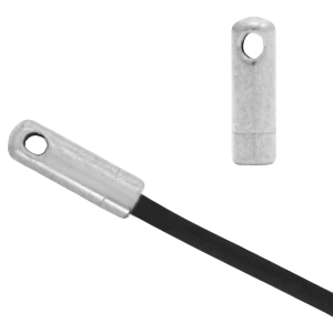 Stainless steel findings end cap &Oslash;1.2mm Silver