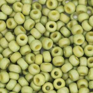Miyuki seed beads 6/0 Opaque Glazed Frosted Rainbow Olive Green 6-4697