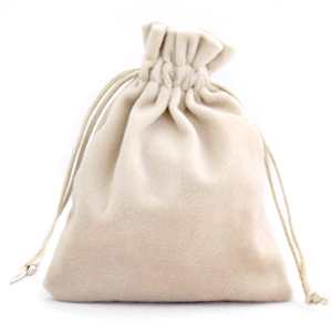 Jewellery Velvet Bag Beige