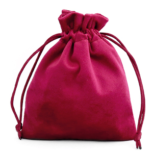 Jewellery Velvet Bag Port Red