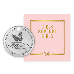 Girls Support Girls DQ European metal charms Antique Silver (nickel free) donation of 50%  to Free a Girl